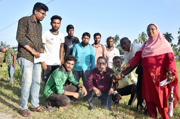 নির্মল ও প্রাকৃতিক পরিবেশ রক্ষায় খুবিতে বৃক্ষরোপণ কর্মসূচি পালিত